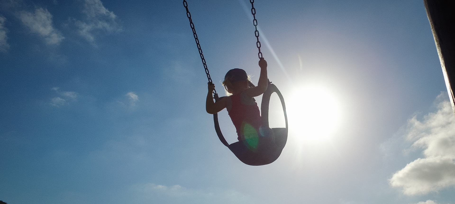child on a swing