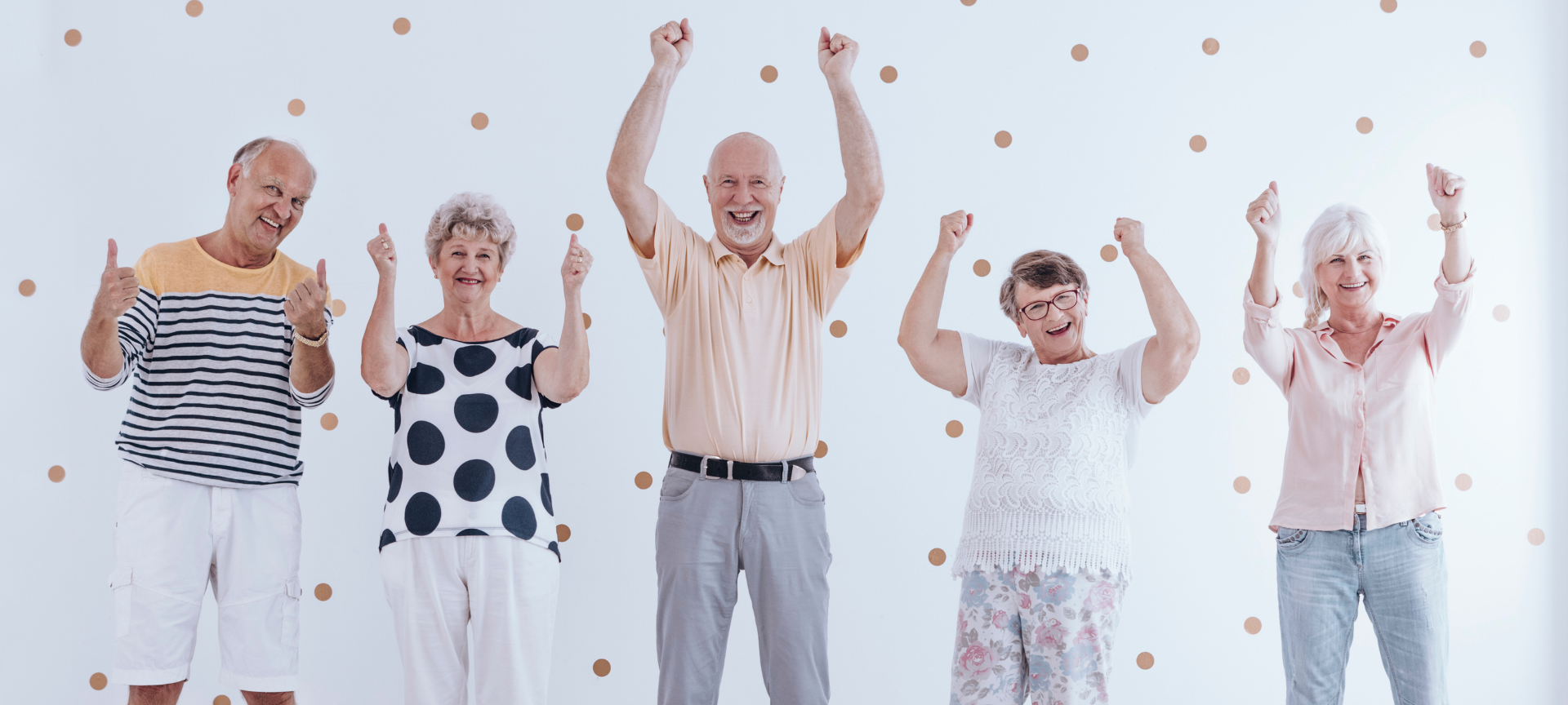 elderly being happy