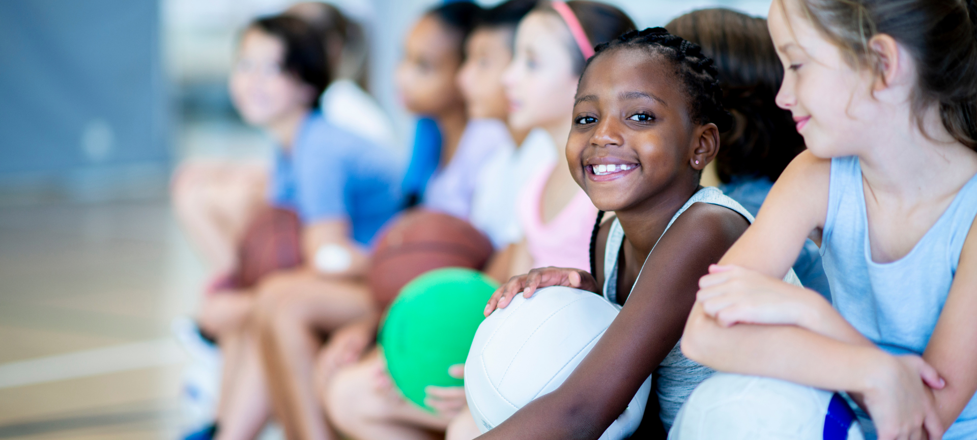 children during PE class