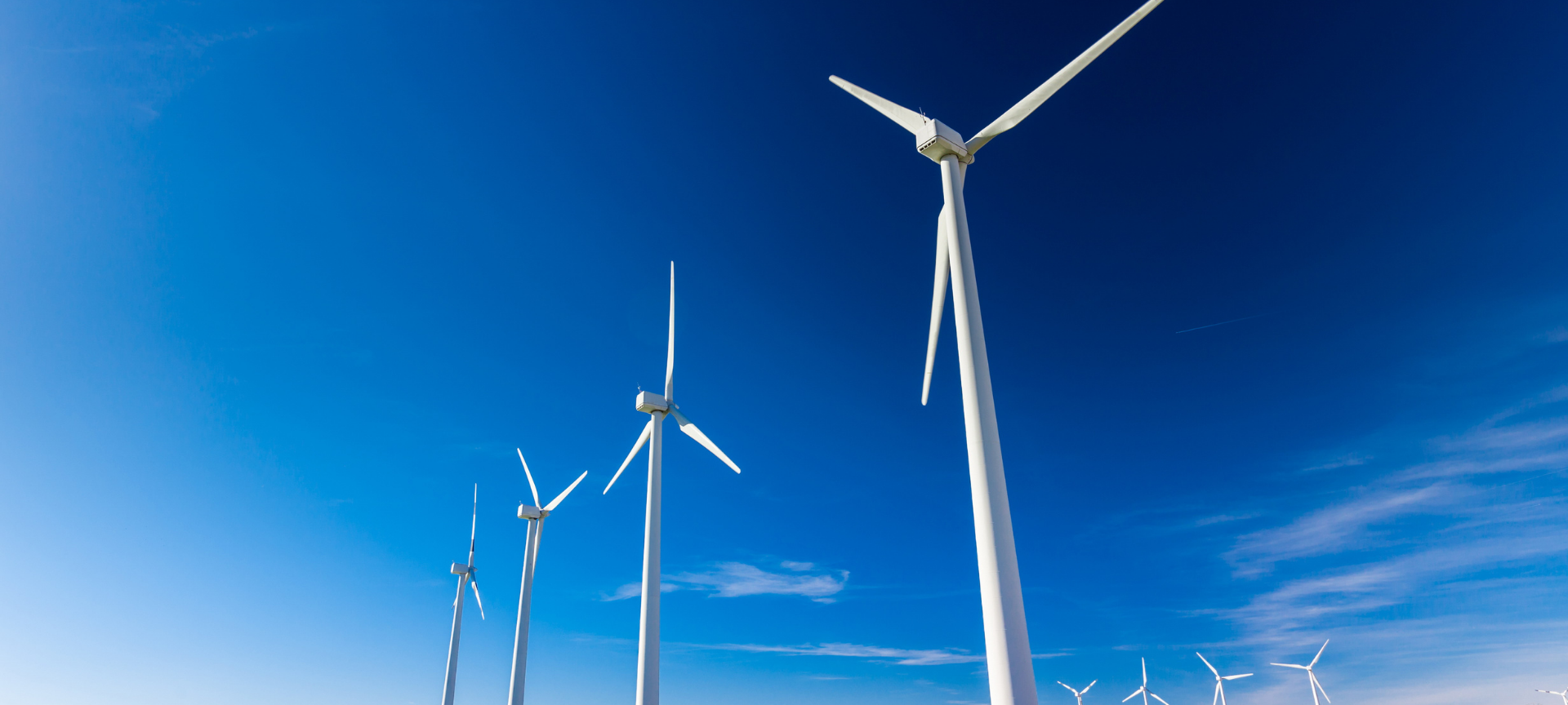 wind farm on blue sky