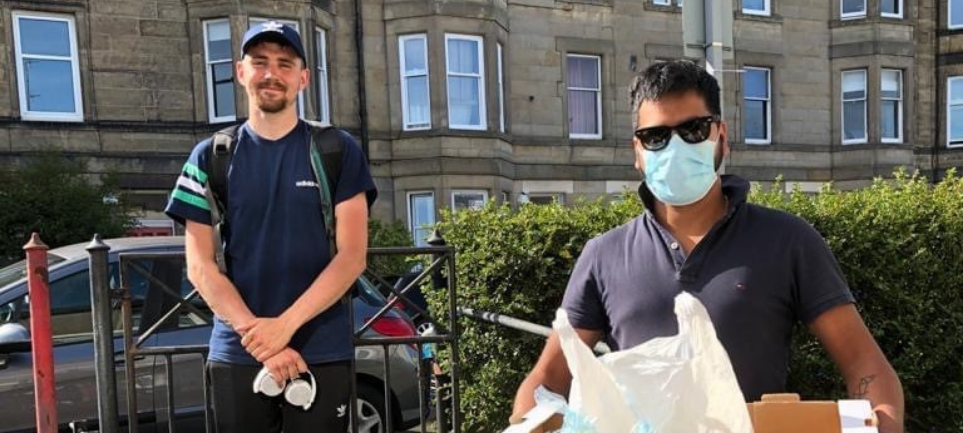 building bridges members delivering food during the pandemic