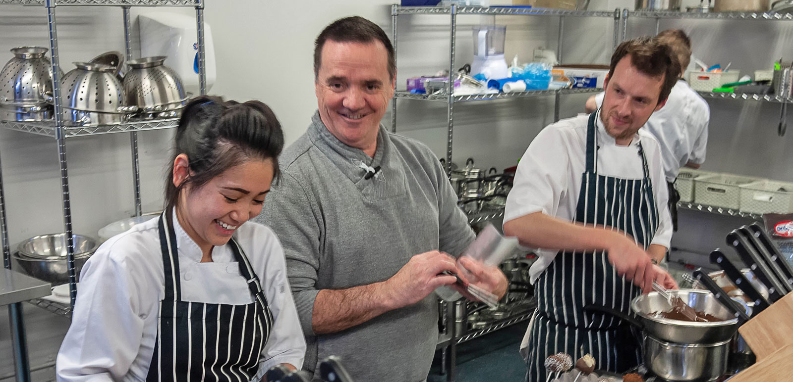 apprentices working in kitchen