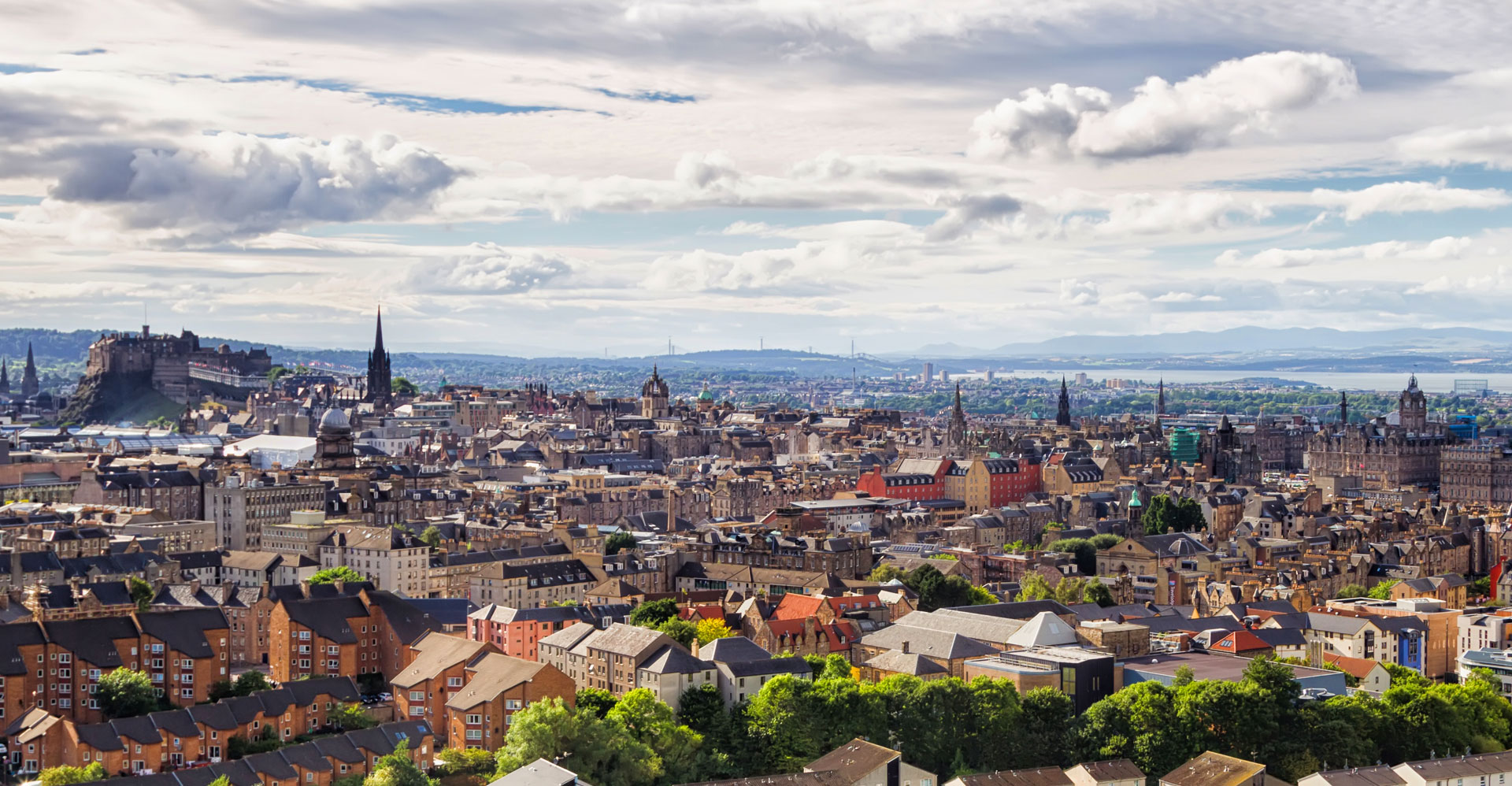 Edinburgh city aerial photo