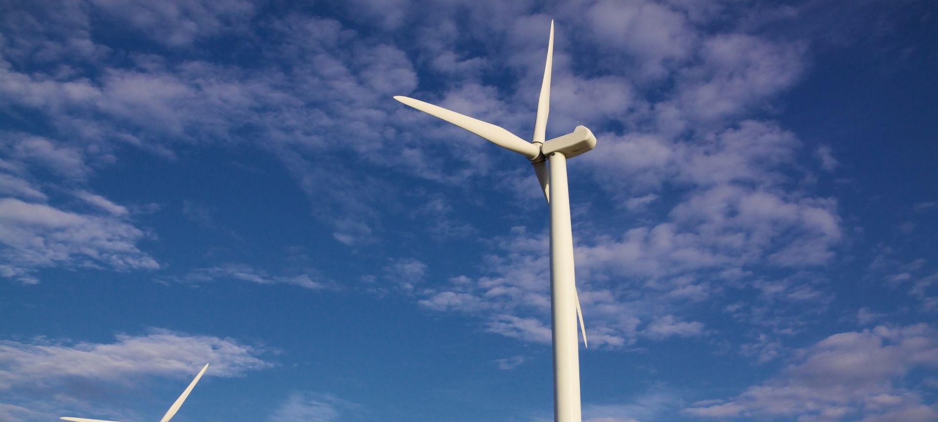 wind farm on a blue sky