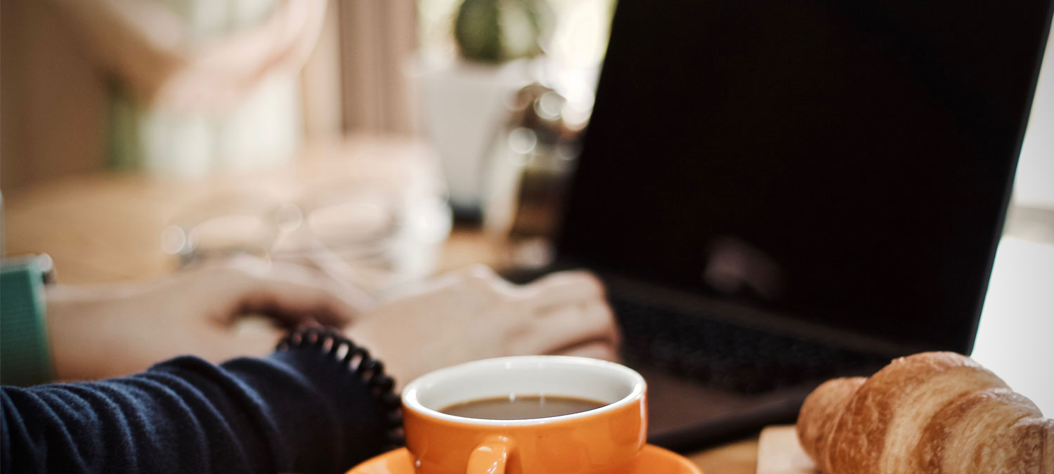 photo of a lady working from home