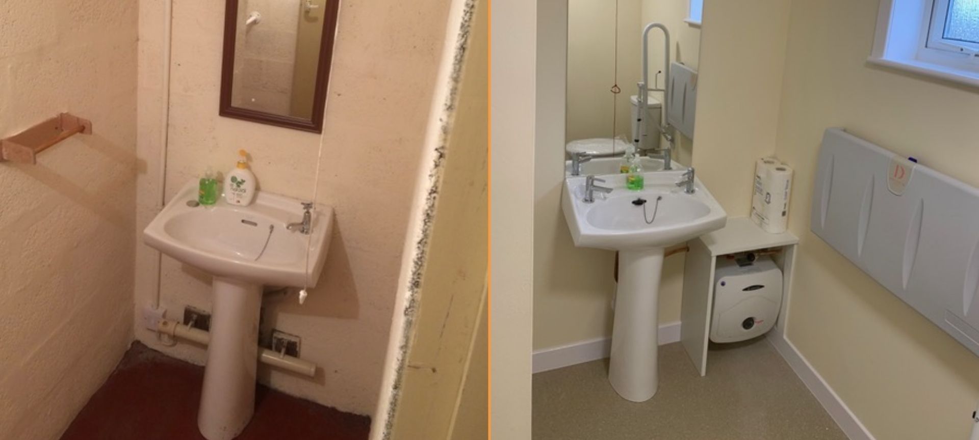 toilet before and after image