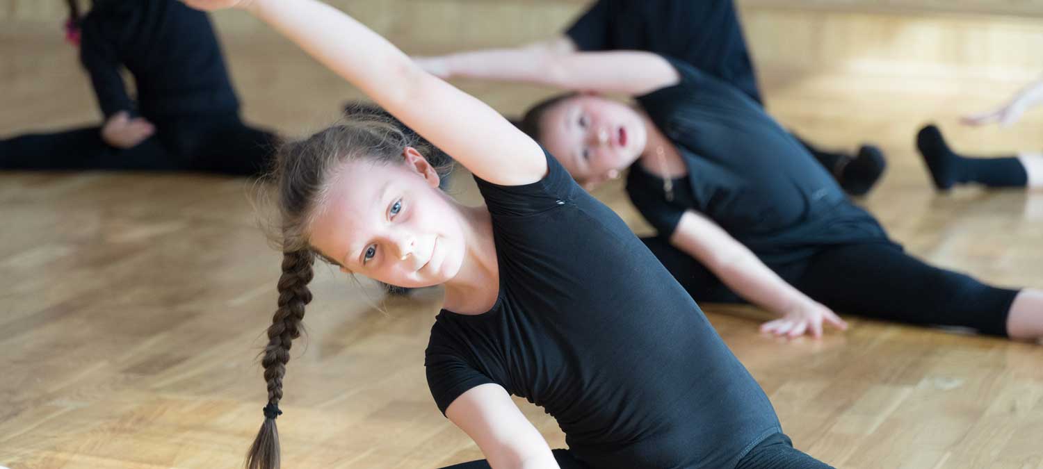 Children in a gymnastics class