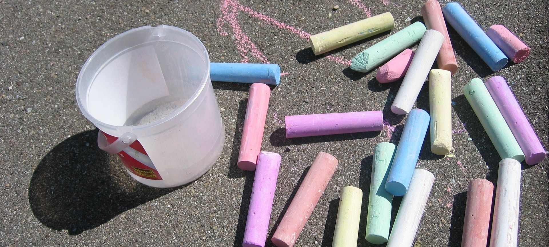 Chalks in playground