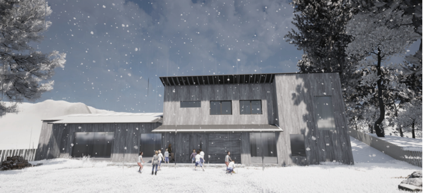 The Braemar Sheiling in snow