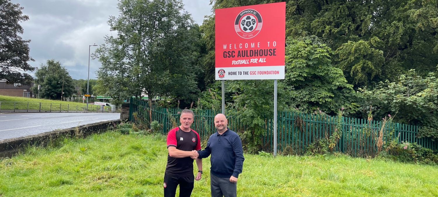 Chris and John at Giffnock Soccer Centre