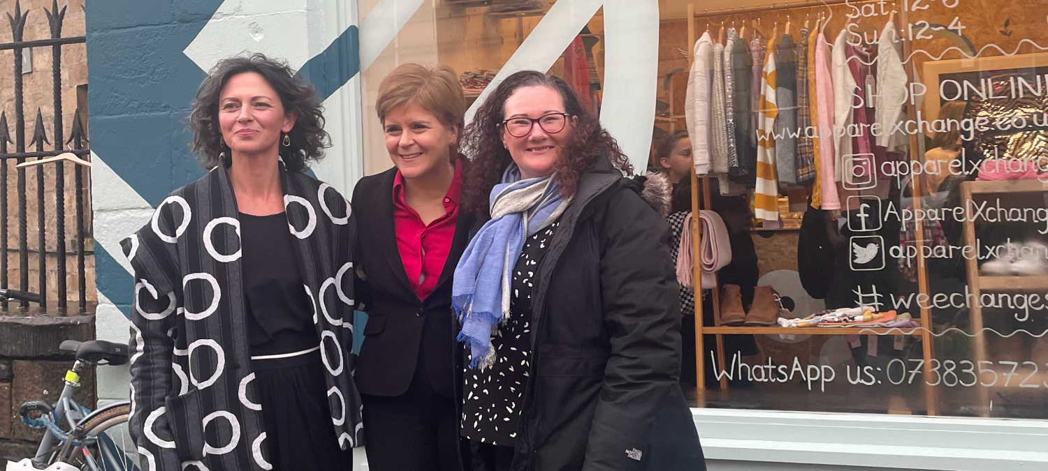 Nicola Sturgeon and Foundation Scotland support children's sustainable fashion shop in Glasgow