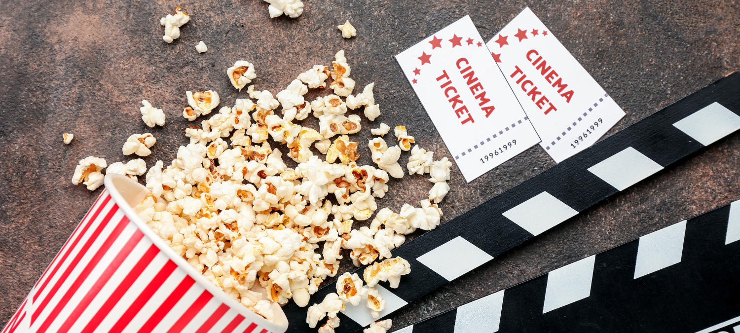 popcorn and cinema tickets