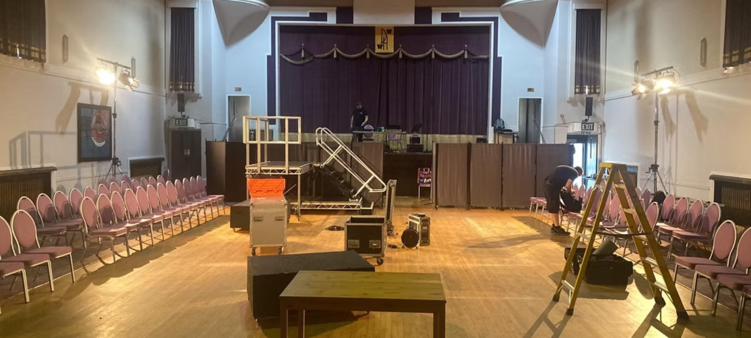 staging at the Kraken Theatre set up