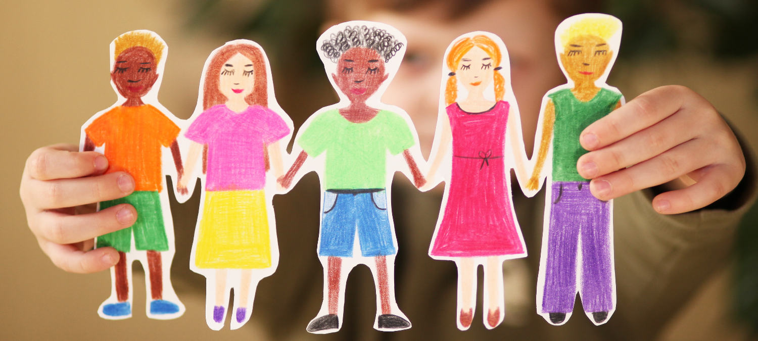 garland of young people