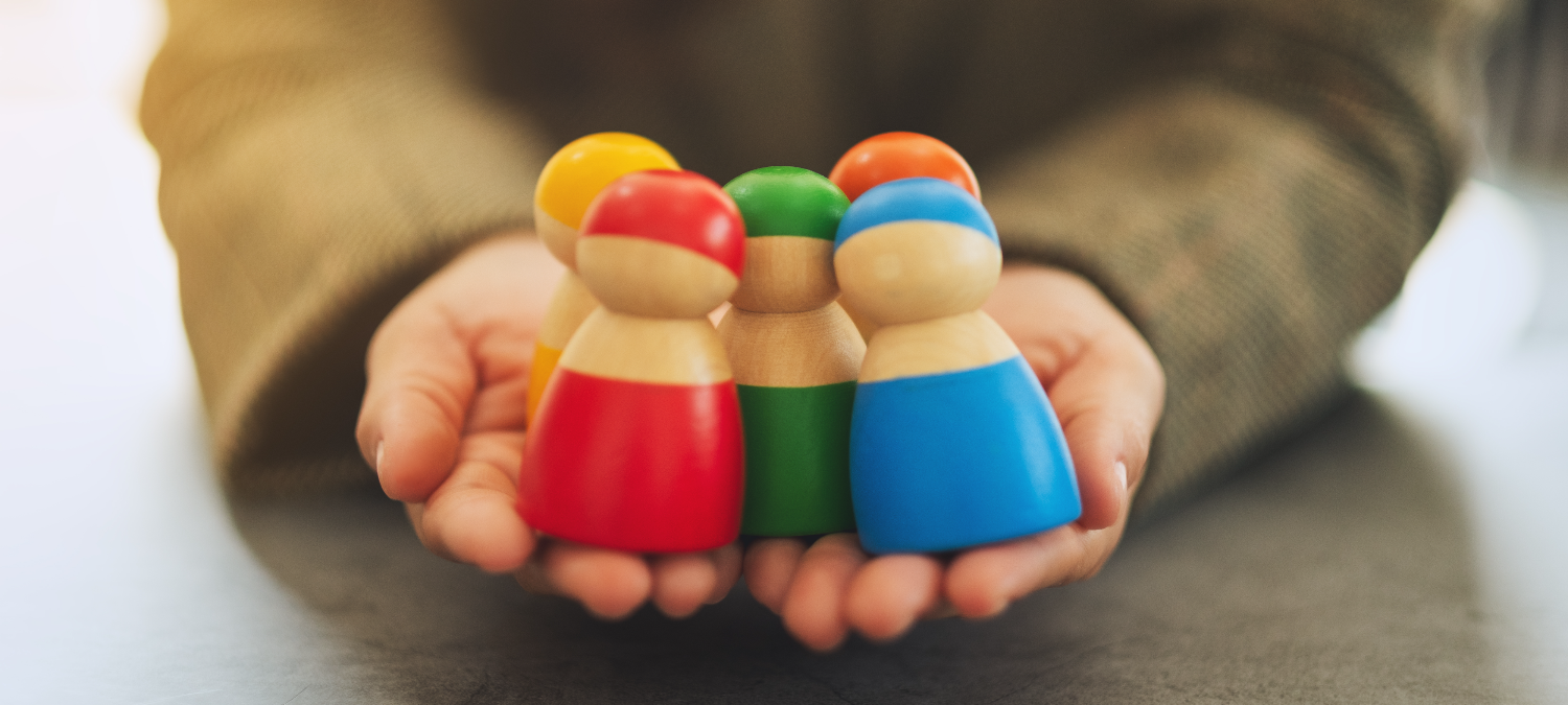 holding people in hands with care