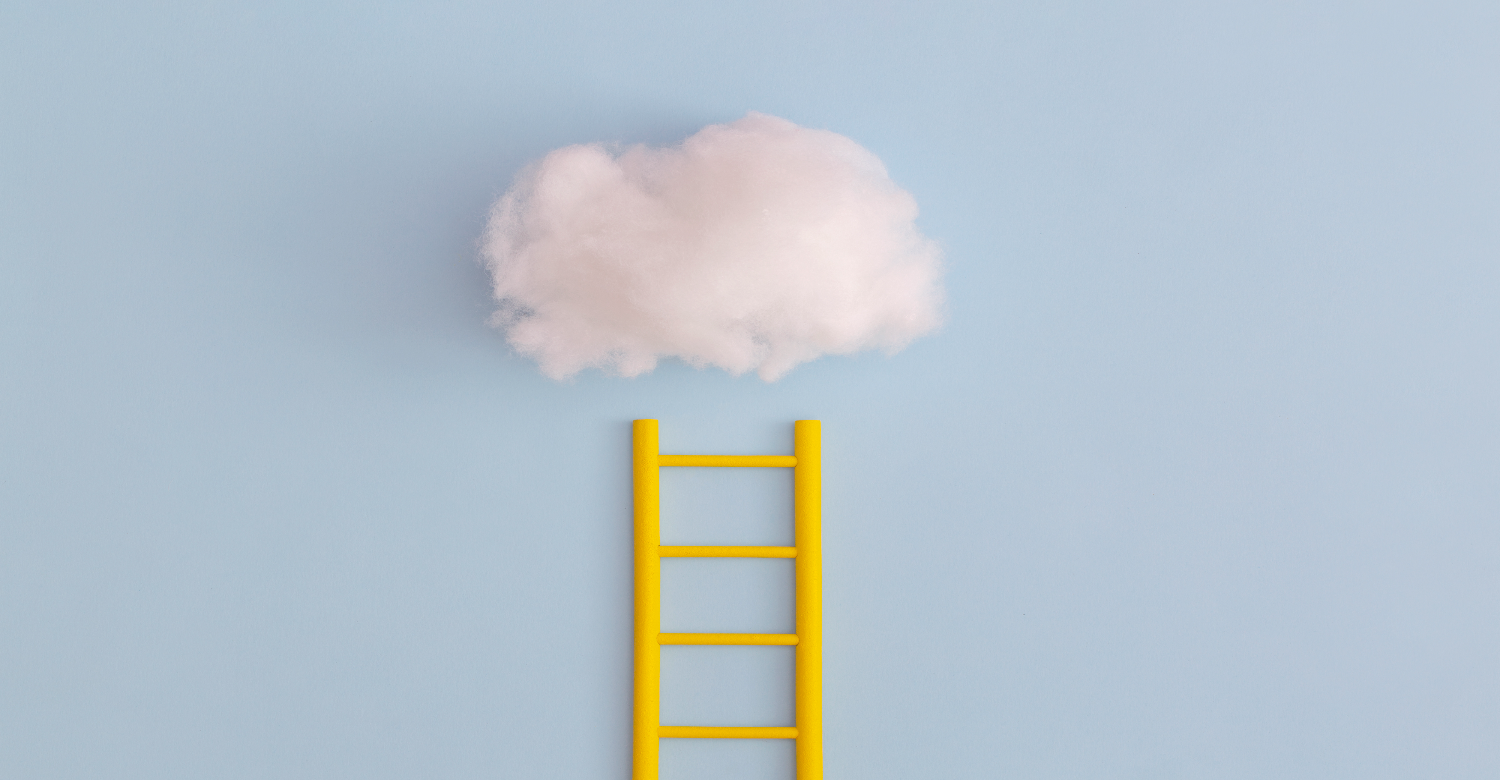 ladder leading to a cloud