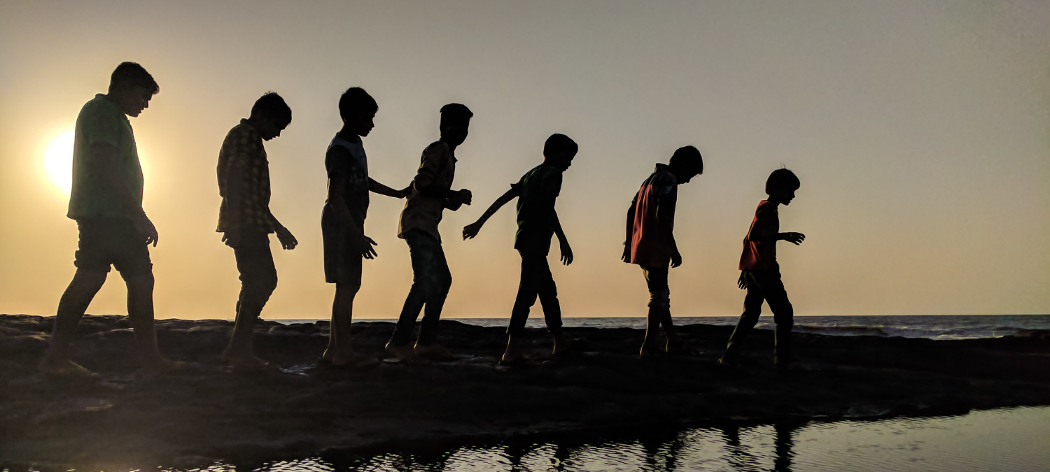 young people on the beach