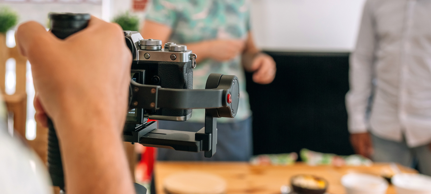 closeup of someone using a camera