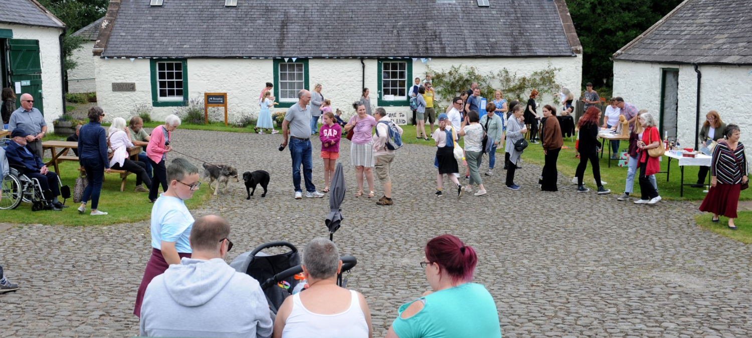 The local community enjoying Ellisland Farm